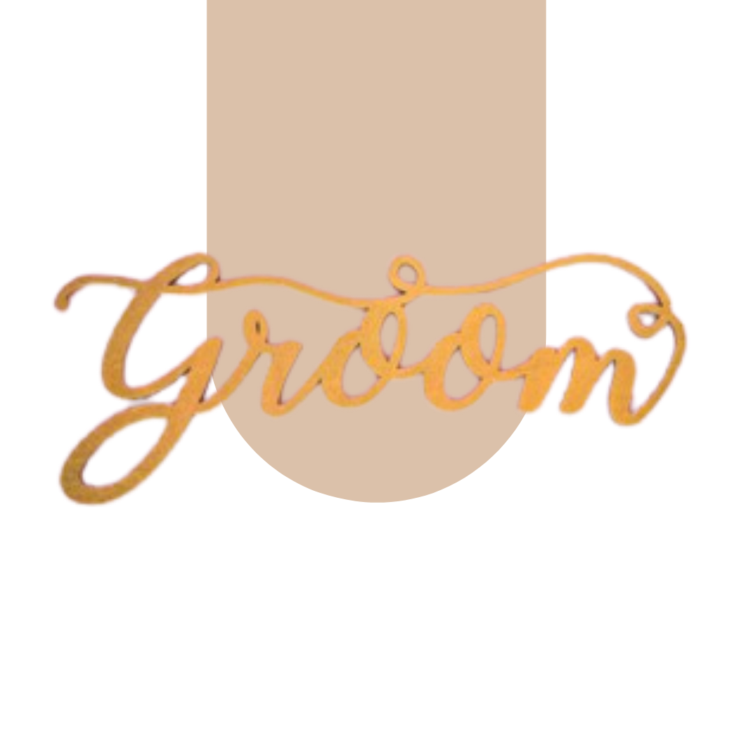  Sign - Groom Gold Latin